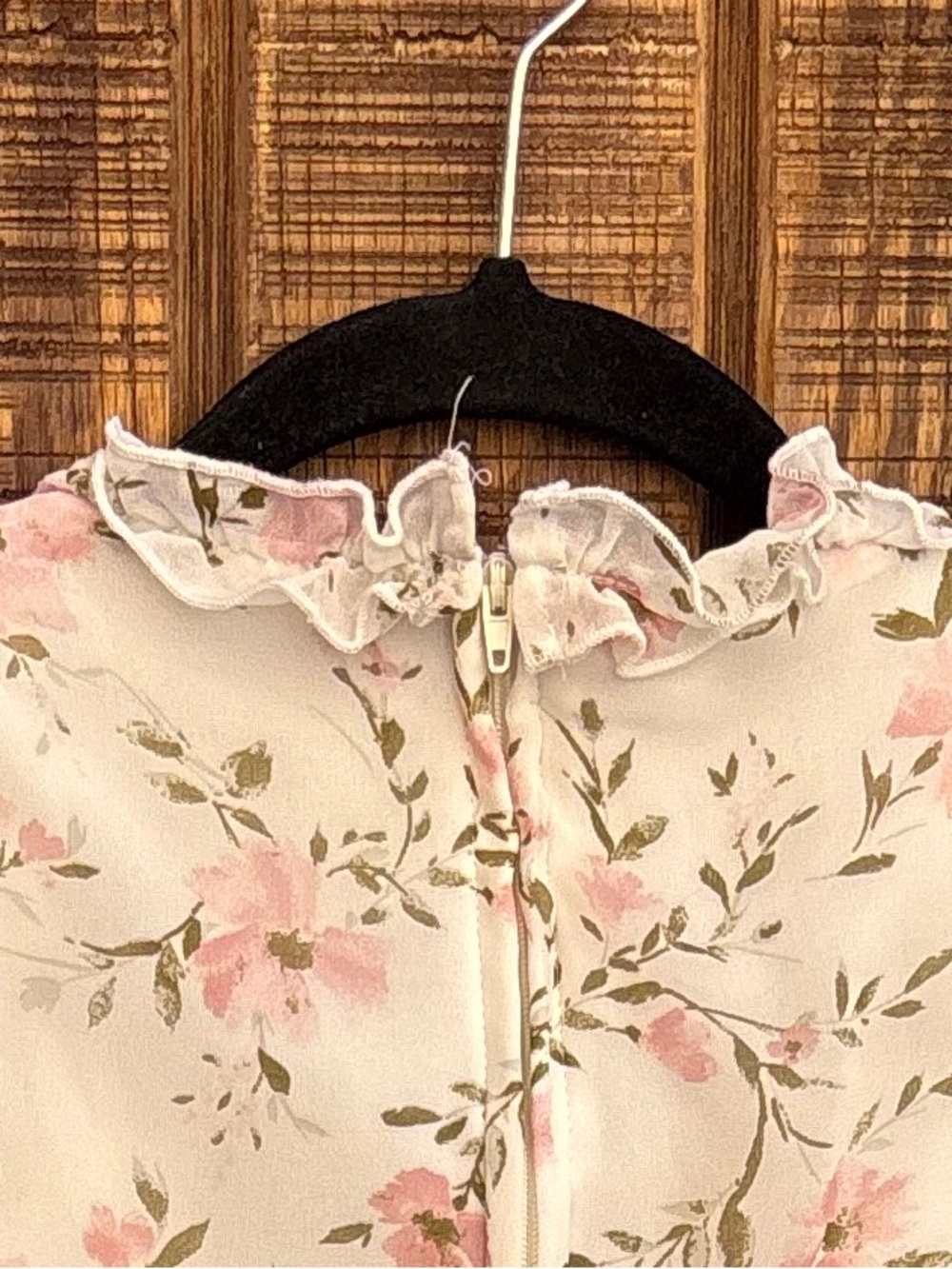 White Floral Ruffle Dress - Picture 12 of 12